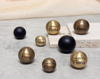 Tiradores redondos de latón grabados a medida para armarios, tiradores pequeños para cajones, tiradores circulares grabados a medida para armarios de cocina, cómodas y muebles.