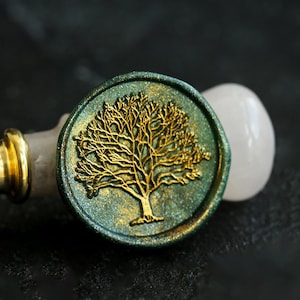 Kit de tampons de cire d'arbre pour mariage personnalisé, sceau de tampon de cire d'arbre généalogique, tampon de cire à cacheter, tampon de sceau de mariage, cire de tampon de mariage