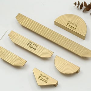 Alloy Gold Semicircle Cabinet Handles Pull, Gold Rainbow Door Drawer Handles knobs, Custom engrave dresser wardrobe pulls Knobs hardware