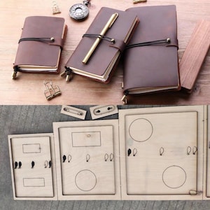 Traveler notebook cuero troquelado, diario Acero Regla Metal Die Cutter, Herramienta para Artesaníades de Cuero Kraft