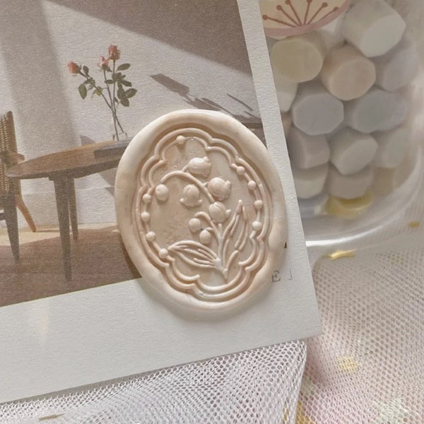 The lily of the valley Wax seal stamp kit wedding custom, oval shape wax stamp seal ,sealing wax stamp,seal stamp wedding,wedding stamp wax