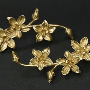 Brass flower Branch Door Handles art Drawer Pulls Handles Custom engrave Cupboard Kitchen Cabinet handle gold Dresser Knob Hardware