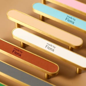 Brass cabinet Pulls Modern Knobs Bar Leather minimalist Handle custom engraved Cupboard Kitchen round Cabinet Dresser Long Pull Hardware