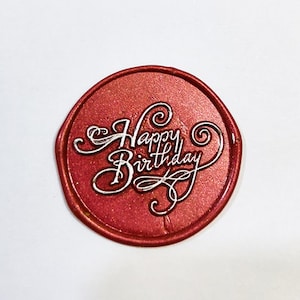 Happy Birthday Wax zegel stempel kit bruiloft aangepaste, natuur wax stempel zegel, afdichting wax stempel, zegel stempel bruiloft, bruiloft stempel wax