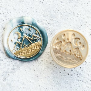 Maanster Mountain Wax seal kit bruiloft aangepaste, bruiloft wax stempel zegel, afdichting wax stempel, zegel stempel bruiloft, bruiloft stempel wax