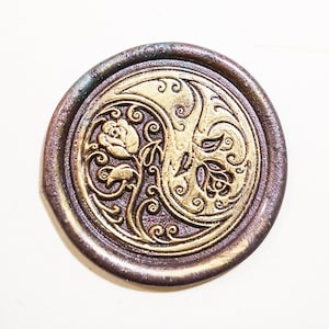 Spiraal kersenbloesem Wax seal kit bruiloft op maat, botanische bruiloft wax stempel, afdichting wax stempel, zegel stempel bruiloft, bruiloft stempel wax