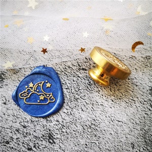 Moon and Star Wax Seal Stamp /new Moon Wax Sealing Kit/star Wax Seal  Stamp/custom Wax Sealing Kit/wedding Wax Stamp Box Set 