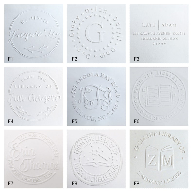 Custom Book Embosser From the Library of Embosser Custom Etsy