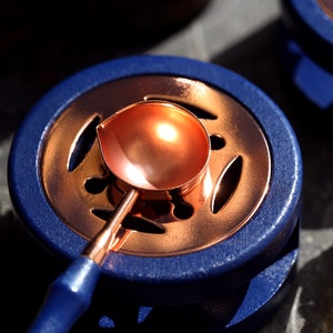 Forno per sigillatura a cera blu in metallo, Forno per fusione cera, Fonditore per cera, Sigillatura a cera fai da te, Strumenti fai da te per timbro di sigillatura a cera,