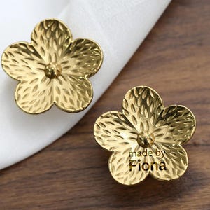 Sakura Flower Brass cabinet knob Handles Cupboard Kitchen Cabinet Custom engrave Dresser art decor Pull Hardware