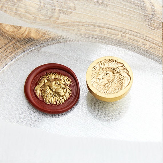 Kit de sello de cera de león boda, sello de cera de relieve de forma  irregular, sello de cera de sellado, sello de sello de boda, cera de sello  de boda 