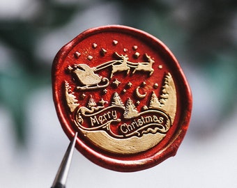 Christmas forest deer wax seal stamp kit wedding custom, wedding wax stamp seal ,sealing wax stamp,seal stamp wedding,wedding stamp wax