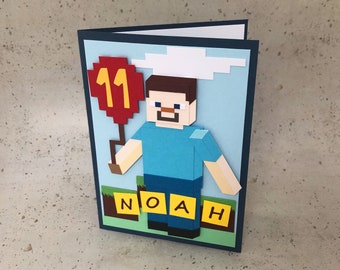 Blue Minecraft Etsy