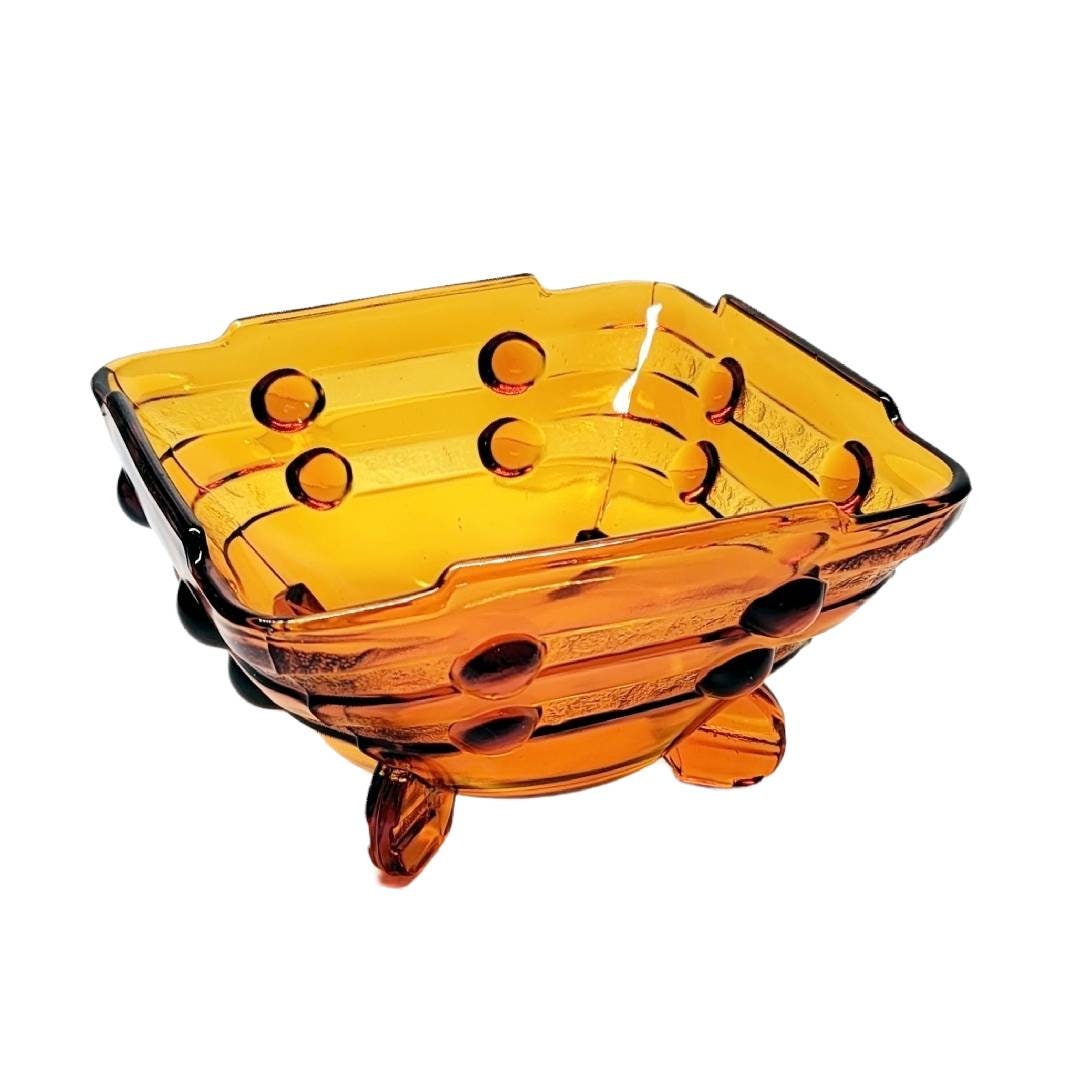 1930's Stölzle Art Deco Glass Bowl Etsy