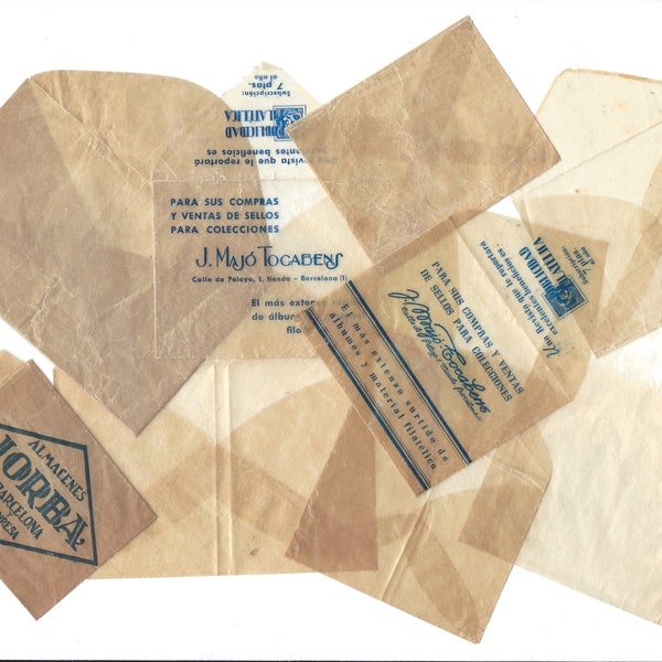 Printable envelope, vintage mini envelopes, old envelope, vintage ephemera for junk journal, collage paper, digital paper ephemera