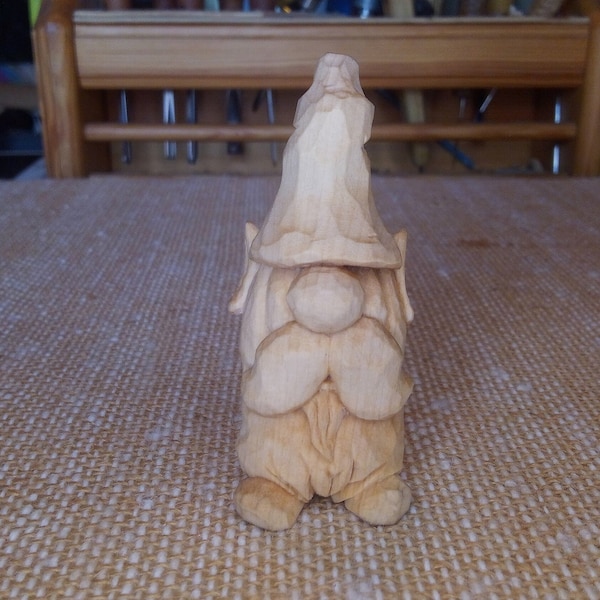 Gnome, Lutin, Sculpture Bois Mystique, Mystical Woodcarving, Magique, Magical