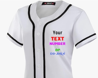Camiseta de BÉISBOL personalizada para mujer I, camiseta de béisbol de talla femenina, camiseta de softball, camisetas