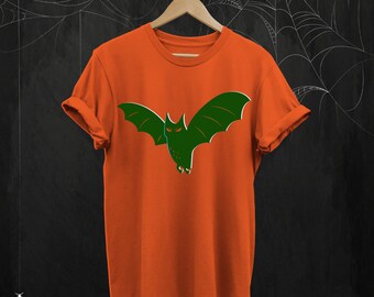 Camisas de murciélago de Halloween, camiseta divertida de murciélago de Halloween, camisa de Halloween, regalo de Halloween