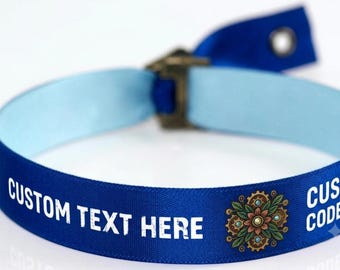 Custom Cloth Wristbands, Sublimation Printed Satin Personalized Colored Event Wristband, Festival Party Concert VIP Admission