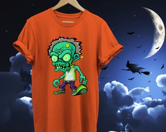 Camisas de Halloween, divertida camiseta zombie de Halloween, camisa zombie, regalo de Halloween