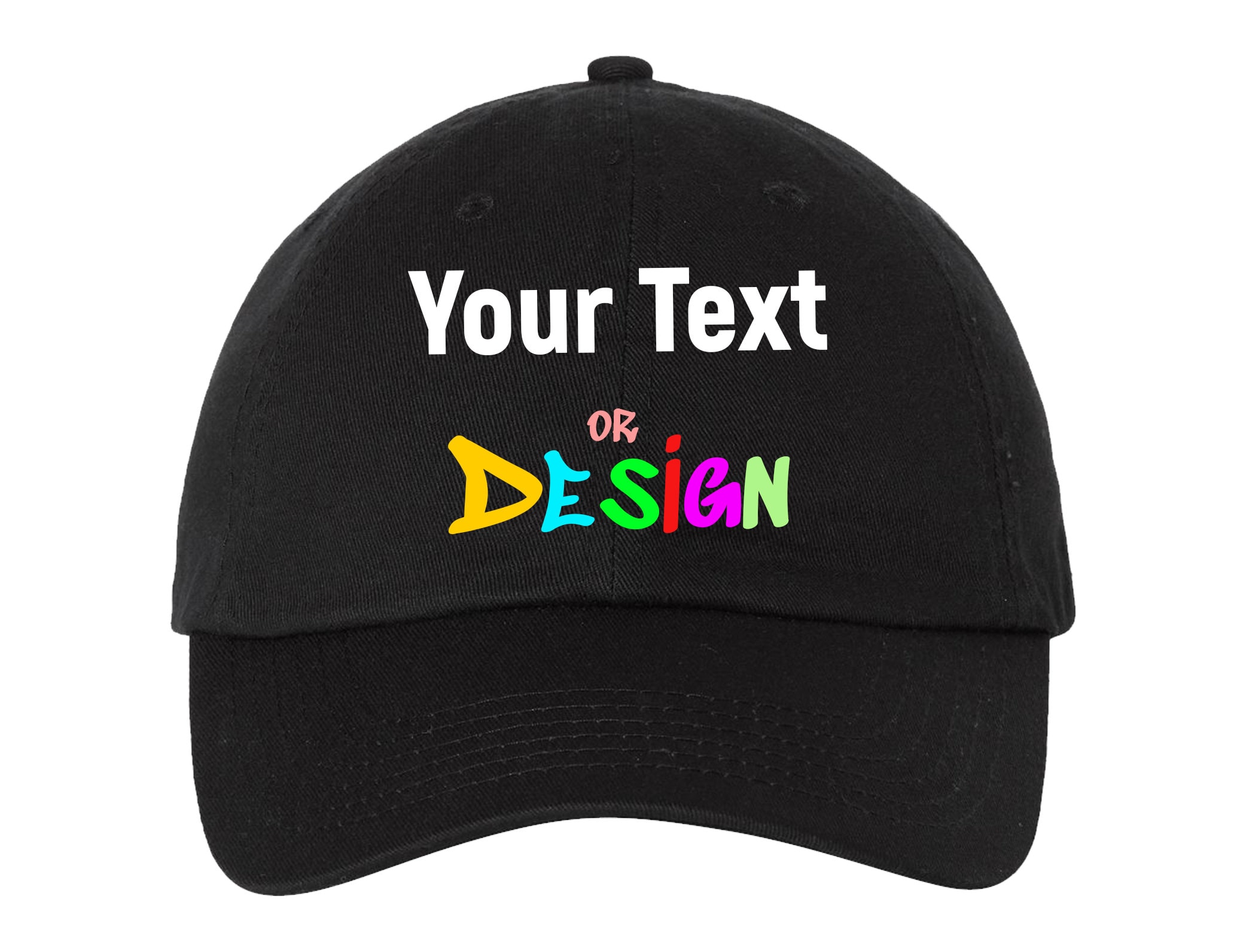 Personalize Your Cap, Custom Bio-washed Classic Cap, Custom Text or ...