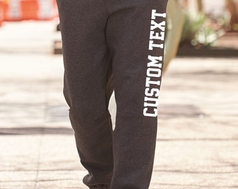 Pantalones de chándal personalizados con parte inferior cerrada para hombres, mujeres, jóvenes, regalo deportivo unisex personalizado personalizado (con/sin bolsillo) Pantalones de chándal