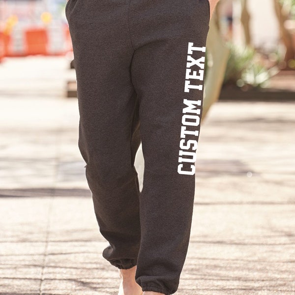 Custom Closed-Bottom SWEATPANTS for Men's - Women's', Personalized Customized Unisex Sport Gift (With/Without Pocket) Sweatpants