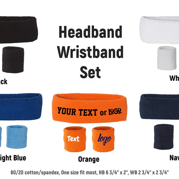 Custom Wrist Sweatbands Etsy