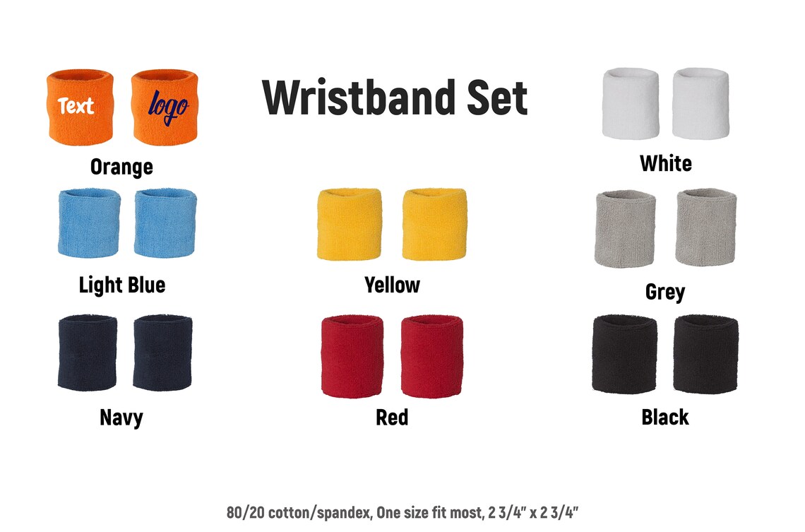 custom sweat wristbands no minimum