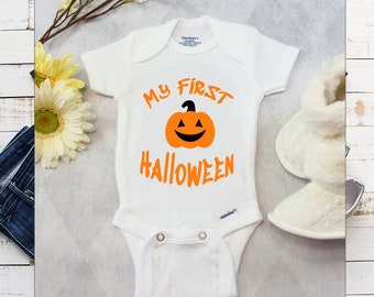 My First Halloween Onesie, Halloween Passendes Familienshirt, Halloween Party Shirt, Halloween Kürbis Shirt, Halloween Geschenk