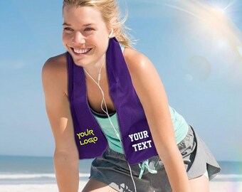 Custom Cooling Towel - Your Text or Design on Cooling Towel - Sport Cooling Towels