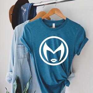 WandaVision Marvel TV-program T-shirt | WandaVision-ikoner | WandaVision T-shirt | Wanda & Vision I Agatha All Along T-shirt I Superhjälte-tröja Heather Deep Teal