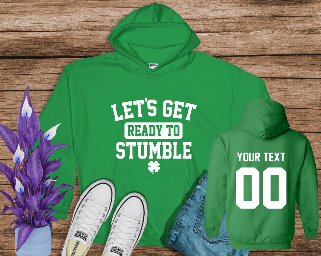 T-shirt Homme Gildan 'Let's Get Ready To Stumble' - Thème St. Patrick's Day, Taille L, Noir - Occasion Très Bon état