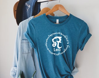 Leo Astrology Shirt, Zodiac Signs Shirt, Zodiac Shirt, Horoscope Gift, Birthday Gifts, Astrology Gift, Horoscope Constellations Shirt,