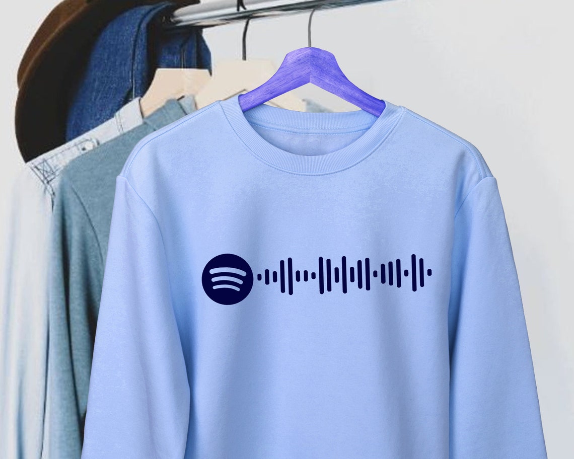 Custom Spotify Code Sweatshirts Custom Present Music | Etsy