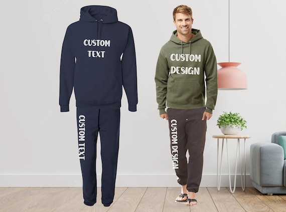 Custom Sweatsuit, Hooded Sweatshirts and Sweatpants for Winter, Anniversary, Birthday, Valentines, Couples...
