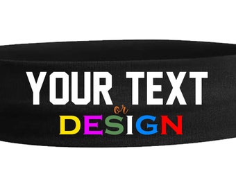 Custom Cotton Stretch Yoga Headbands- Elastic Yoga Hairband for Women Men Teens Girls Exercise Running Sports Hair Wrap Accessories