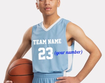 Custom Match-Up Basketball Sports Jersey I Unisex (Men's), Women's And Youth Size, Add Your Name And Number to Basketball Jersey