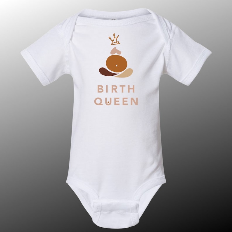 Birth Queen Fundraiser White Onesie Infant Bodysuit image 1