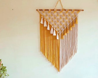 Large Macrame Wall Hanging: Colored Multi-Tassel boho wall decor for Room Decoration, housewarming, new home gift, bedroom & bohemian decor