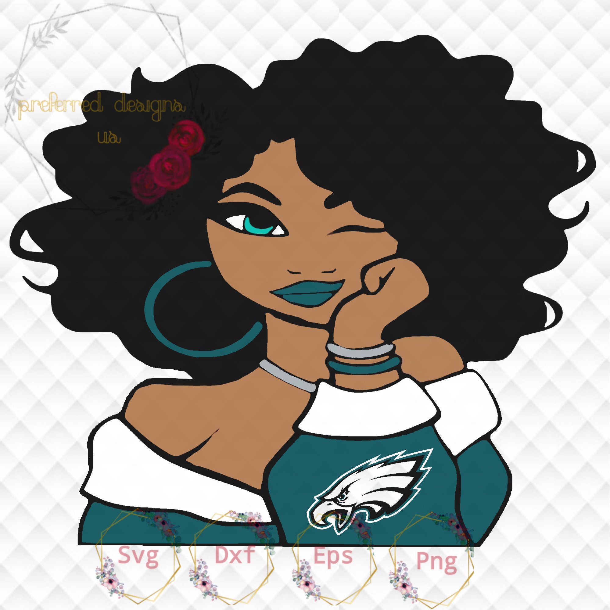 Eagles Girl Philadelphia Eagles Svg Png Dxf Cricut Etsy