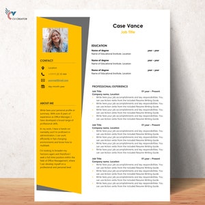 モダンな履歴書テンプレートとカバーレター：プロフェッショナルな履歴書（Microsoft Word）