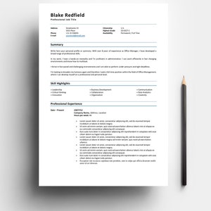 US Federal Resume Template and Cover Letter Template for Microsoft Word CV Template Government Resume USAJOBS image 10