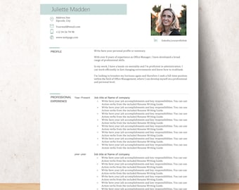 Simple Resume Template and Cover Letter Template for Microsoft Word | CV Template | Clean Resume | Basic CV