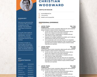 Modish Resume Template and Cover Letter Template for Microsoft Word | CV Template | Modern Resume | Professional CV