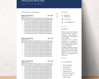 Business Resume Template and Cover Letter Template for Microsoft Word | CV Template | Modern Resume | Professional CV