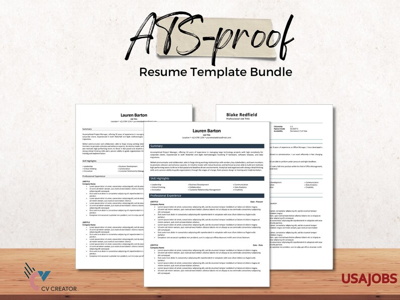 ATS Resume Template Bundle Template - Il 794xN.6410337073 3kj1 