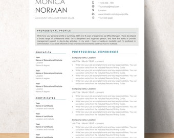 Professional Resume Template and Cover Letter Template for Microsoft Word | CV Template | Modern Resume | Professional CV