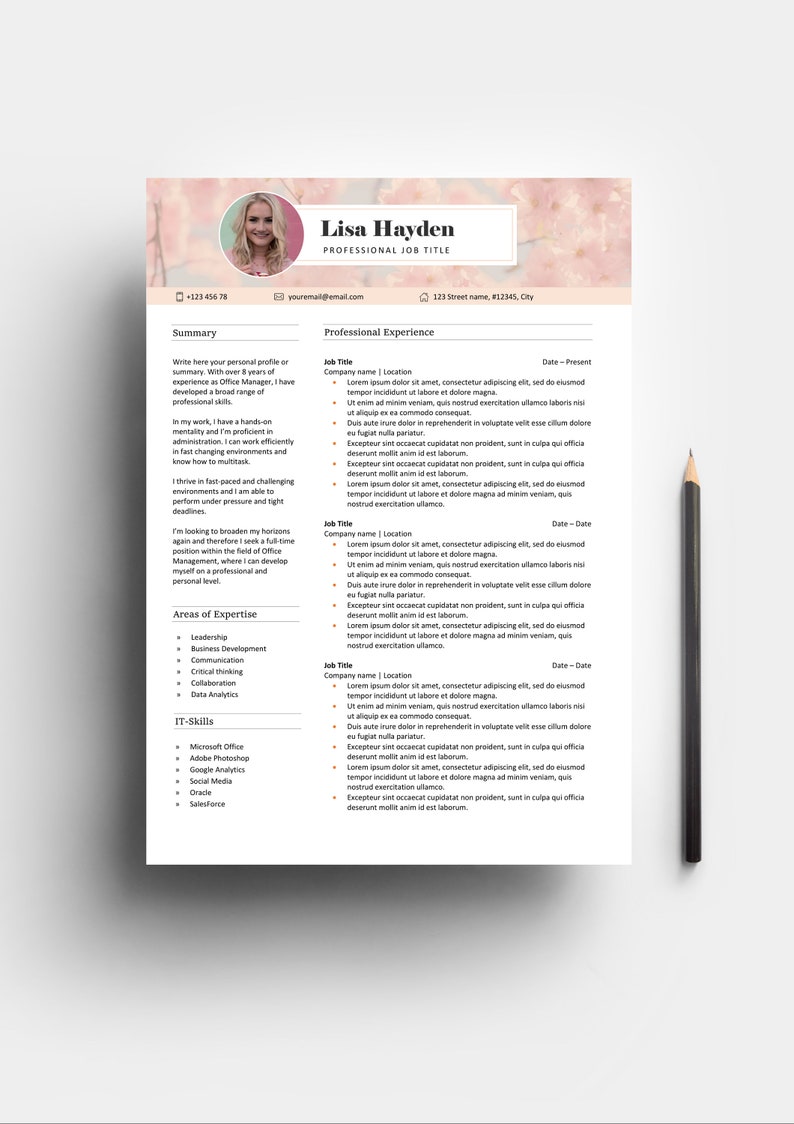 Cute Resume Template and Cover - Il 794xN.2751717192 4qw0 