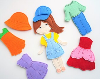 flat felt dolls